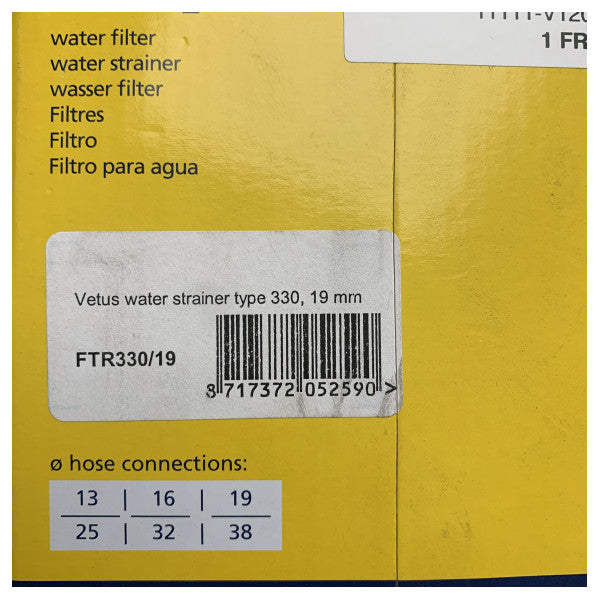 Vetus FTR330/19 morski filter za vodu - filter 19 mm 