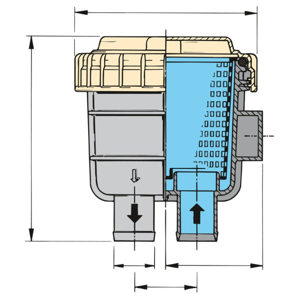Vetus FTR330/19 morski filter za vodu - filter 19 mm 