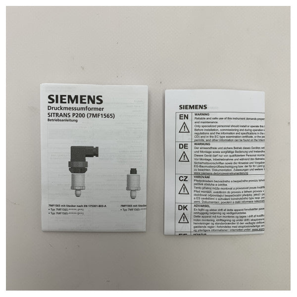 Siemens 0-10 Bar Sensor de presión-7MF1565-3CA00-1AA1