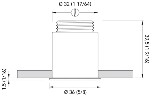 Γρήγορη Gaia FAMP2390G11CA00 φως ημέρας LED αλουμινίου με διαφανή φακό 12/24V