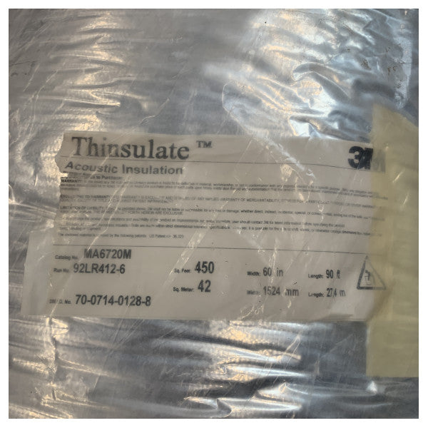 Rol 3M Thinsulate Silber Isolierschaum MA6720M - 44 mm 90 ft