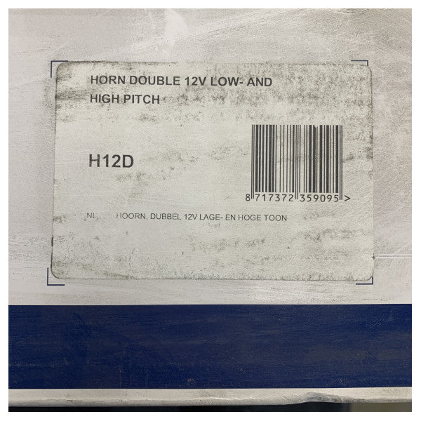 Vetus H12D double air horn trumpet stainless steel 12V