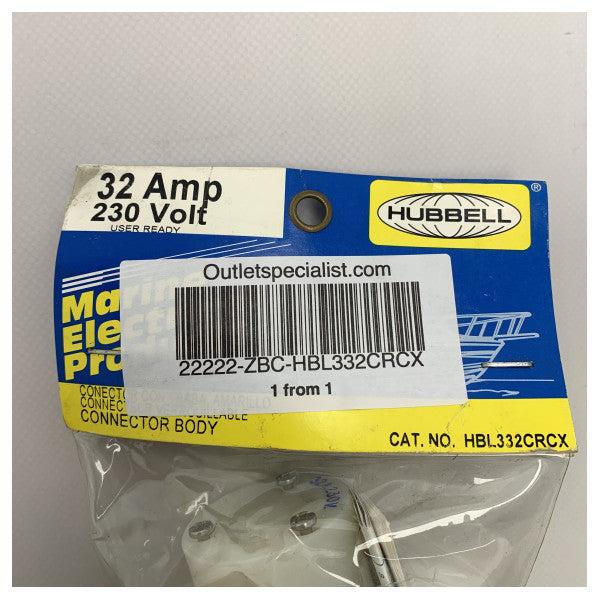 Hubbell HBL332CRCX 32A shore power connection plug