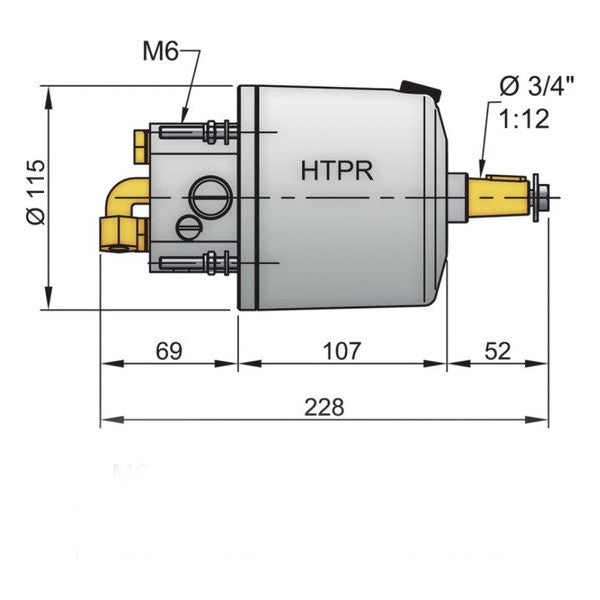 Pompa sterzo idraulica Vetus HTP2010R Tubo flessibile HTP20 da 10 mm