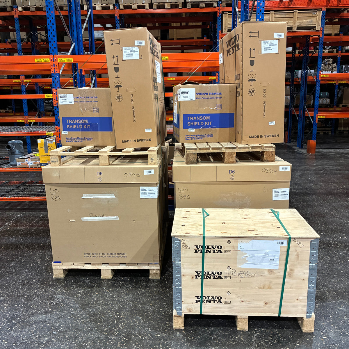 Kit de motor marino Volvo Penta D6-380 de 380 HP con motores gemelos diésel y propulsores de popa 