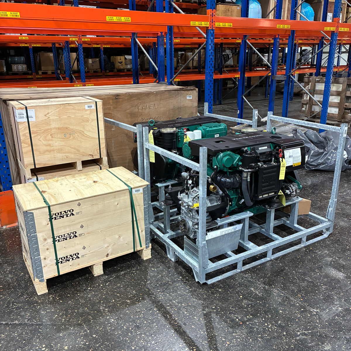 Kit de motor marino Dual Volvo Penta D4-320 con cajas de cambios HS68IV + indicadores 