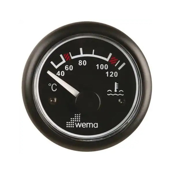 Wema Engine Water Temperature Display Black - 110355