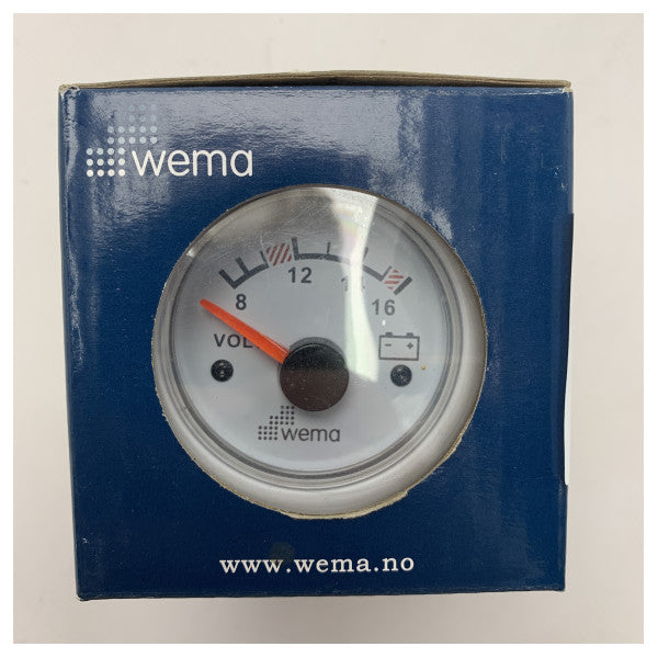 Wema white battery level indicator white 0 - 16V - 110334