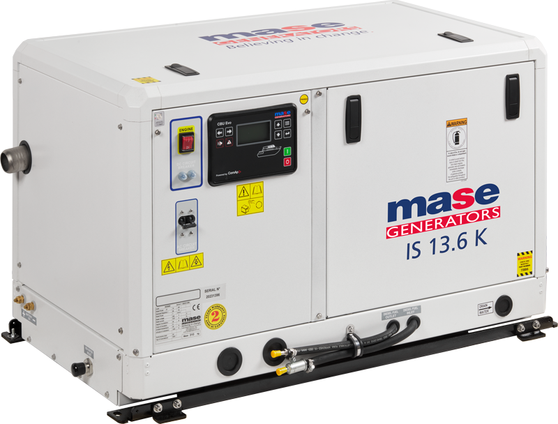 Mase IS13,6 12 KW Marine Diesel Generator 1800 RPM 60 Hz