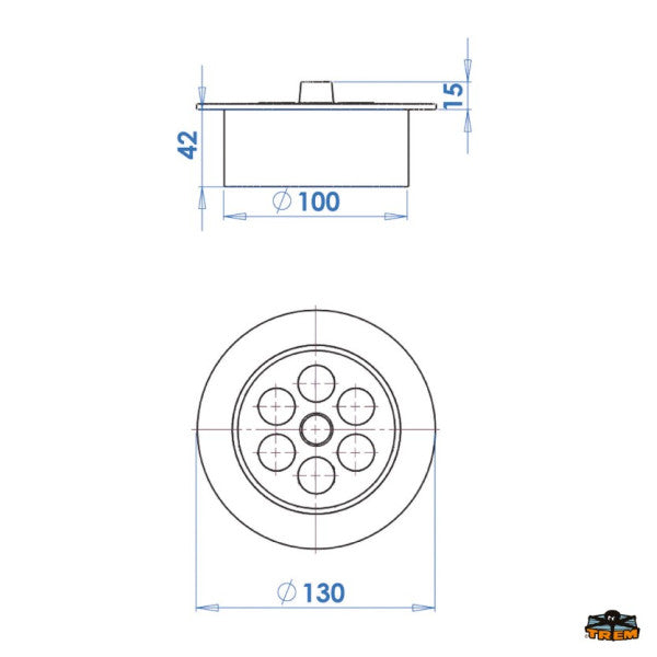 Allpa Trem Round LED downlight lampa sufitowa 12V - L4400217