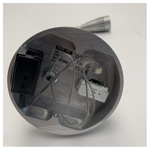 Vetus LIVORNO регульована лампа для читання срібляста 12/24V