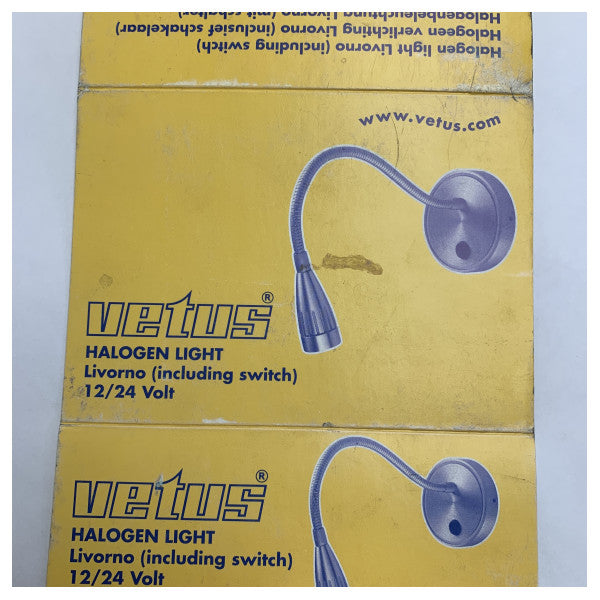 Vetus LIVORNO регульована лампа для читання срібляста 12/24V