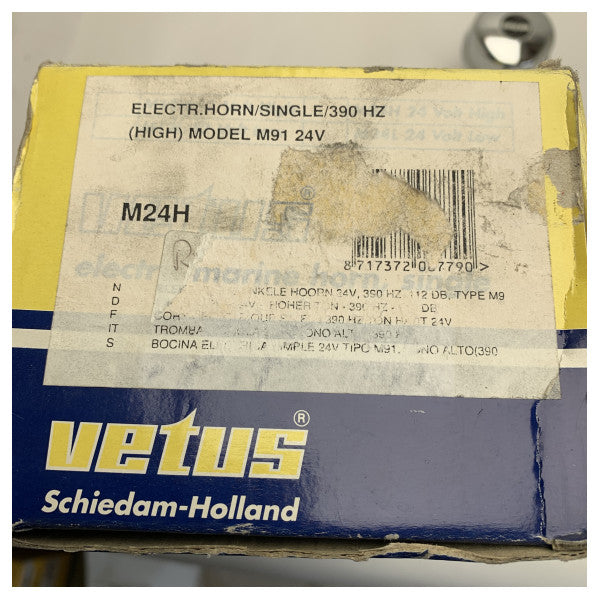 Vetus M24H rostfritt stål elektrisk lufthorn 24V