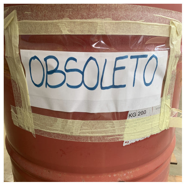 Eni M97B44 200 KG engine coolant in storage barrel