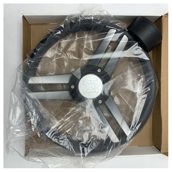 Кермо Isotta MLB 3-спицеве з морської шкіри D350 мм чорне