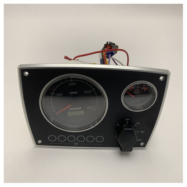 Used Vetus MPA22BS2 Black Engine Control Panel 12V - 4000 RPM