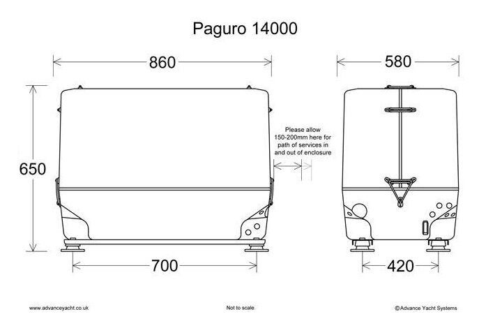 Paguro 18 kVa 230V marine diesel generator 50 Hz with soundshield 50 hours