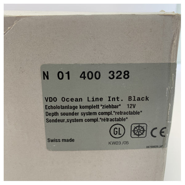 VDO Ocean Line 85 mm black depth indicator package - N01-400-328