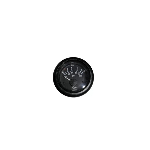 VDO 0-10 bar black round pressure display 12V - N02-124-130