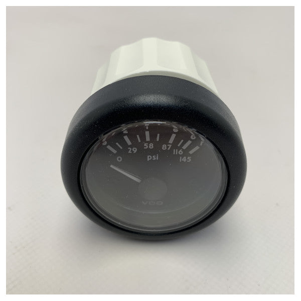 VDO 0-10 bar black round pressure display 12V - N02-124-130