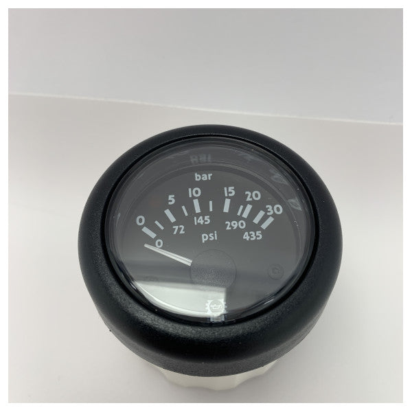 VDO 0-30 bar black round pressure display 12V - N02-124-138