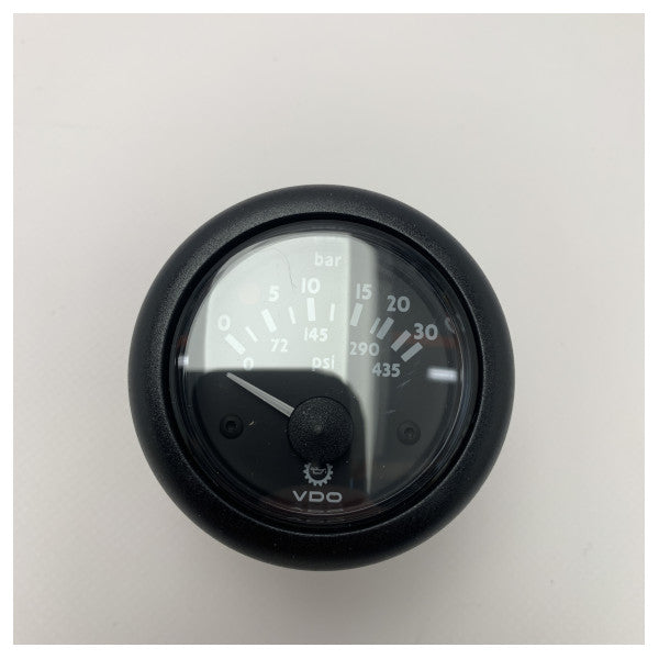 VDO 0-30 bar black round pressure display 24V -  N02-124-538