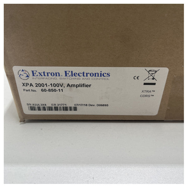 Ενισχυτής ισχύος ήχου Extron XPA 2001 - 60-850-11