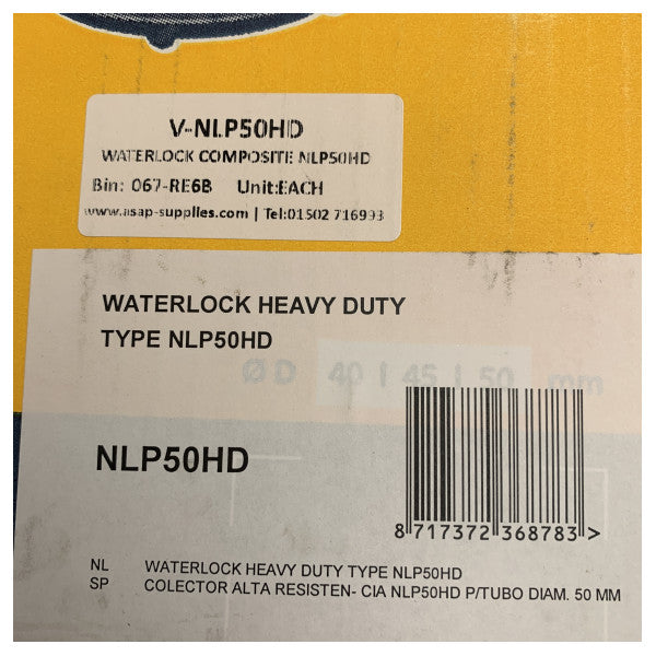 Vetus NLP50WHD HD silenciador de escape waterlock 50 mm