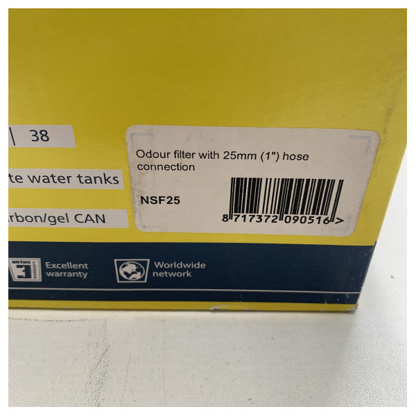 Vetus NSF38 38 mm luktfilter för uppsamlingstank