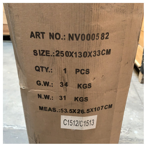 Viamare T250 Air Deck aufblasbare Dinghygrau 2,5 m