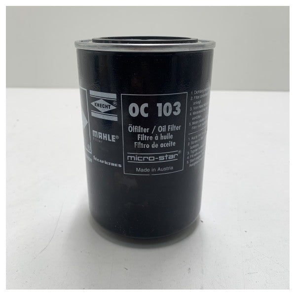 Filtro de óleo do motor Mahle OC 103 preto