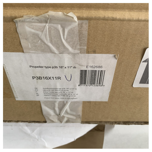 Vetus P3B bronzepropeller 3 blade 16 x 11 tommer højre 30 mm - P3B16X11R