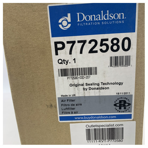 Donaldson P772580 engine air filter