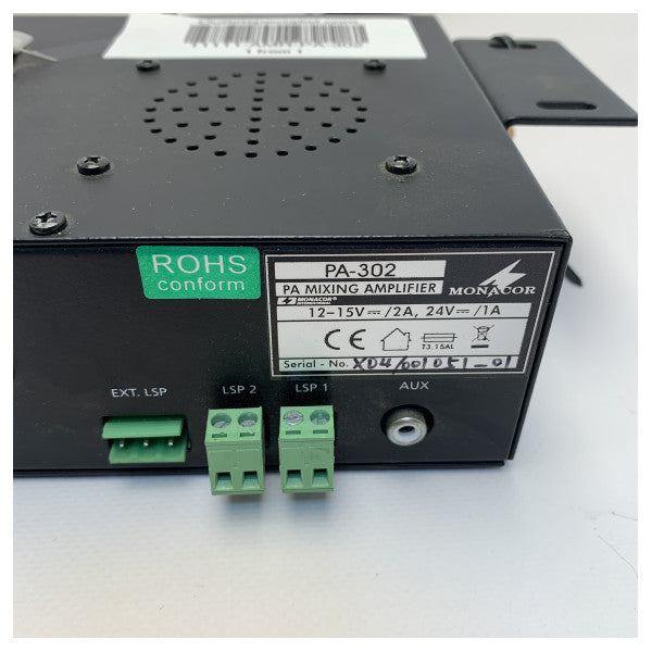 Усилвател за миксиране Monacor PA 14W черен - PA-302