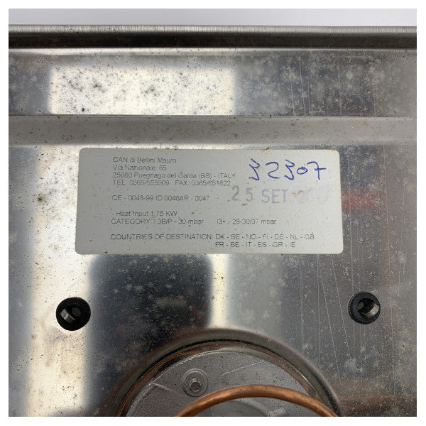 CAN Fogão a gás de 1 bico em aço inoxidável encastrado - PC1320