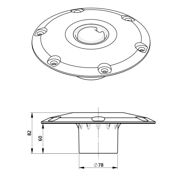 Aluminiowy wspornik kierownicy Vetus 229 mm - PCRBASE