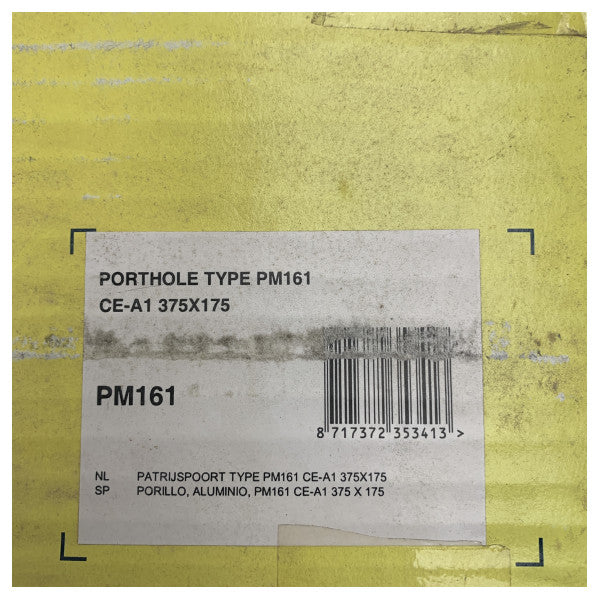 Vetus Porthole PM161 hublot en aluminium 375 X 175 mm - CE-A1