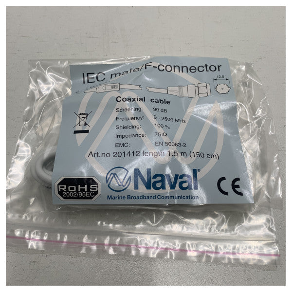 Naval 201412 IEC Male F-connector antenna coaxial cable