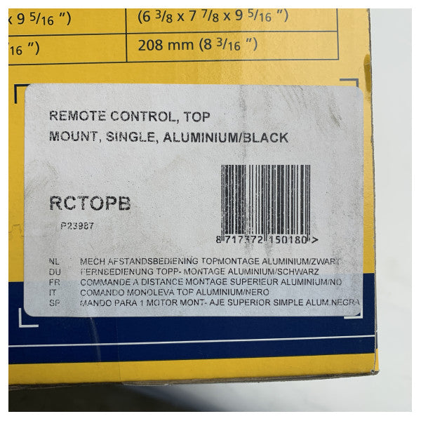 Механічний важіль управління одномоторним двигуном Vetus RCTOPB