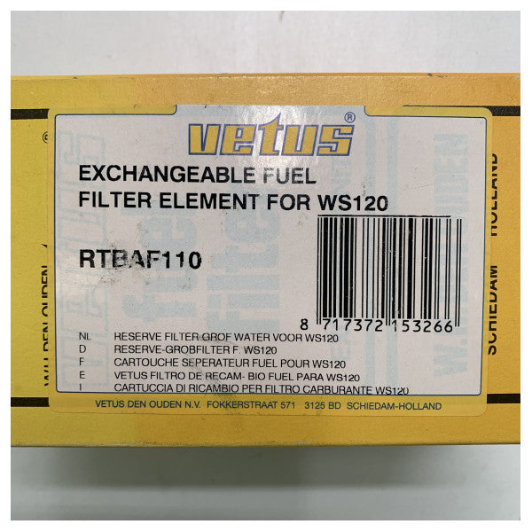 Vetus Fuel Filter Insert Element - RTBAF110
