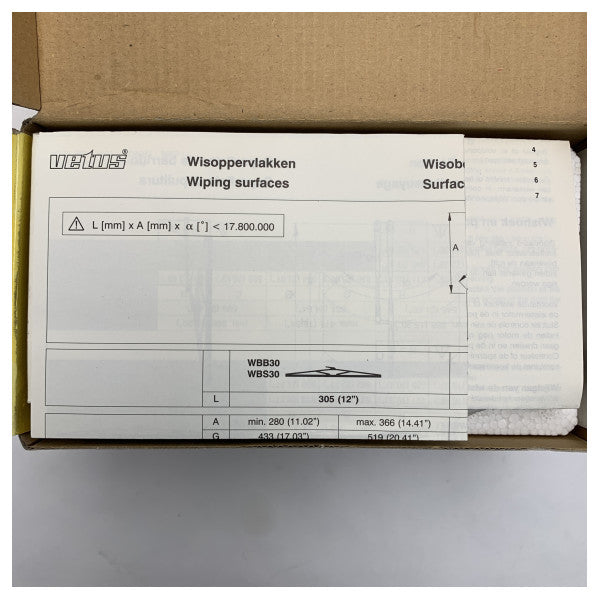 Vetus RW09S moteur d'essuie-glace marin 24V 25 mm