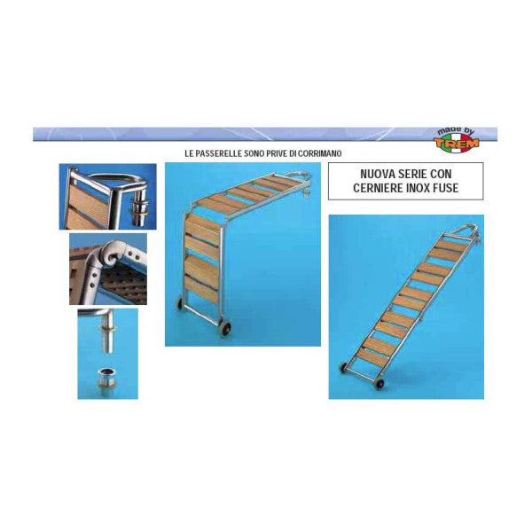 Trem foldable stainless steel 2.2 M gangway - S28 30 150