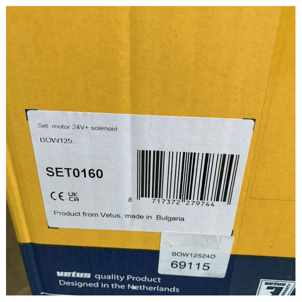 Vetus SET0160 BOW125 125 KG propulsor electro-motor com relé 24V