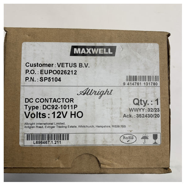 Maxwell SP5104 160A 12V соленоид на лебедката | реле