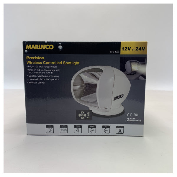 Marinco wireless remote spot light 12/24V 100 Watt - SPL-12W