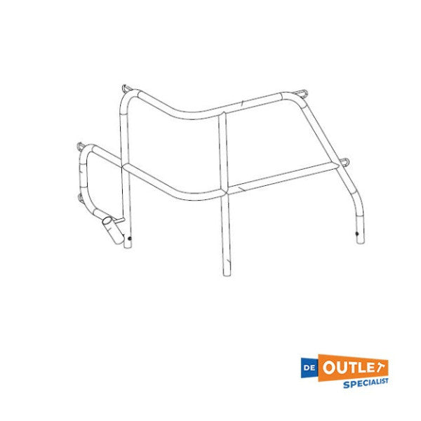 Hanse Rostfritt stål marin akterräcke H385/H415 - Hållbar säkerhet och stöd för båtar