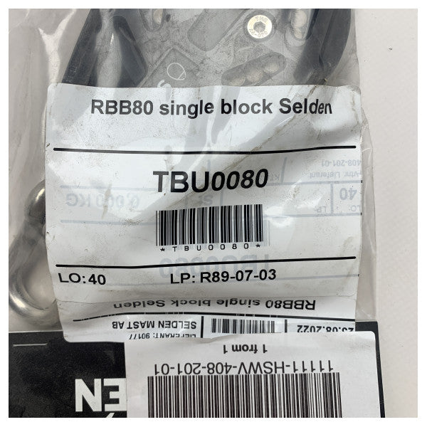 Selden RBB80 blocco singolo a sfere 80 mm - 14 mm