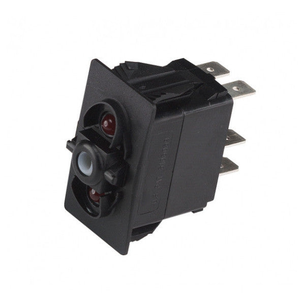 Czone rocker switch on/off black with red light - 80-911-0038-00