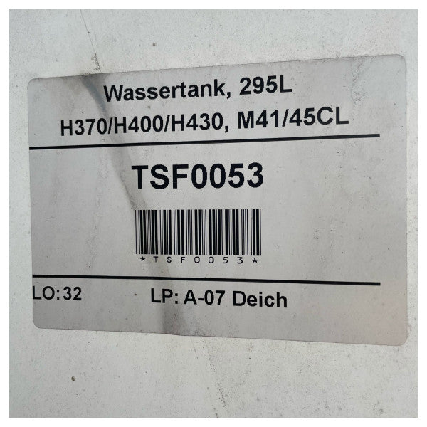 HDPE 295 liters dricksvattentank vit - TSF0053