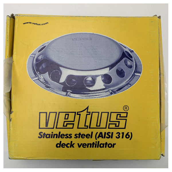 Vetus UFO ruostumattomasta teräksestä valmistettu kansituuletin 200 mm